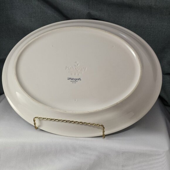 Pfaltzgraff Snow Bear Oval Serving Platter 13" USA holiday Christmas serveware - Picture 6 of 9
